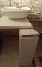 Witte wasbak met zuil, Doe-het-zelf en Bouw, Sanitair, Ophalen, Gebruikt, Wastafel