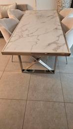 À vendre : table à manger en marbre de luxe + chaises, Enlèvement