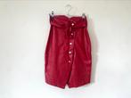 Rode kokerrok Bik Bok leerlook - XS, Nieuw, Ophalen of Verzenden, Knielengte, Maat 34 (XS) of kleiner