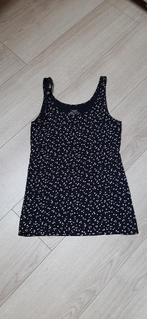 Zwart topje met bloemetjes maat S - 36, Sans manches, Enlèvement ou Envoi, Taille 36 (S), Comme neuf