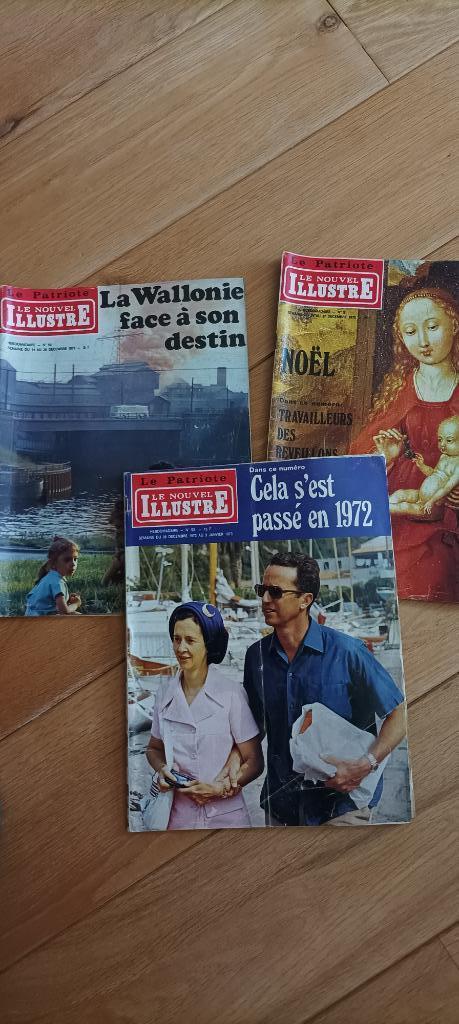 Le Patriote - Le nouvel illustré - 3 revues de 1972 pub Alfa, Livres, Journaux & Revues, Utilisé, Autres types, Enlèvement ou Envoi