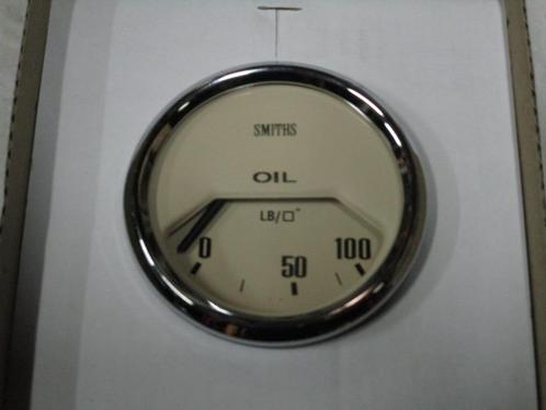 oliedrukmeter - Smiths -52mm - wit / magnolia, CLASSIC MINI, Auto-onderdelen, Dashboard en Schakelaars, Mini, Oldtimer onderdelen
