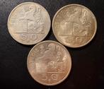 Zilveren munten 50 F BELGIE, Postzegels en Munten, Munten | België, Ophalen of Verzenden, Zilver, Setje, Zilver
