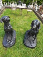 Deux superbes chiens de chasse en fonte, Jardin & Terrasse, Animal, Autres matériaux, Enlèvement, Utilisé