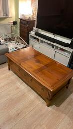 Salontafel massief hout, Ophalen, Gebruikt, 100 tot 150 cm, 50 tot 100 cm