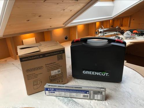 DC-inverter lasapparaat 200A met automatische lashelm., Doe-het-zelf en Bouw, Gereedschap | Lasapparaten, Zo goed als nieuw, Elektroden