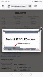 17.3"  N173FGE-E23 REV.C3, Informatique & Logiciels, Moniteurs, LED, Enlèvement ou Envoi, Neuf