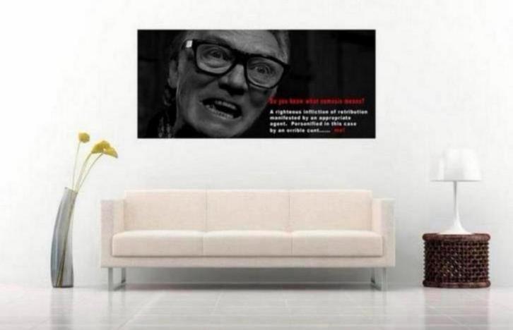 XL groot Canvas 106x56cm SNATCH BRICK TOP QUOTE Nemesis, Huis en Inrichting, Woonaccessoires | Wanddecoraties, Nieuw, Ophalen of Verzenden
