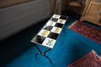 Table basse fer forgé et faience, Gebruikt, Metaal of Aluminium, 75 cm of meer, Rechthoekig