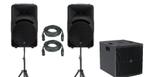 Verhuur set Mackie srm450 v3 actieve speakers + woofer, Muziek en Instrumenten, Ophalen, Zo goed als nieuw