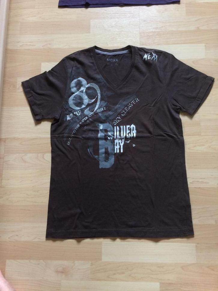 Bruin T-shirt heren Mexx V-hals L, Kleding | Heren, T-shirts, Gedragen, Maat 52/54 (L), Bruin, Ophalen of Verzenden