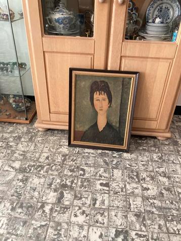 portret van een meisje van  kunstenaar Amedeo Modigliani. beschikbaar voor biedingen
