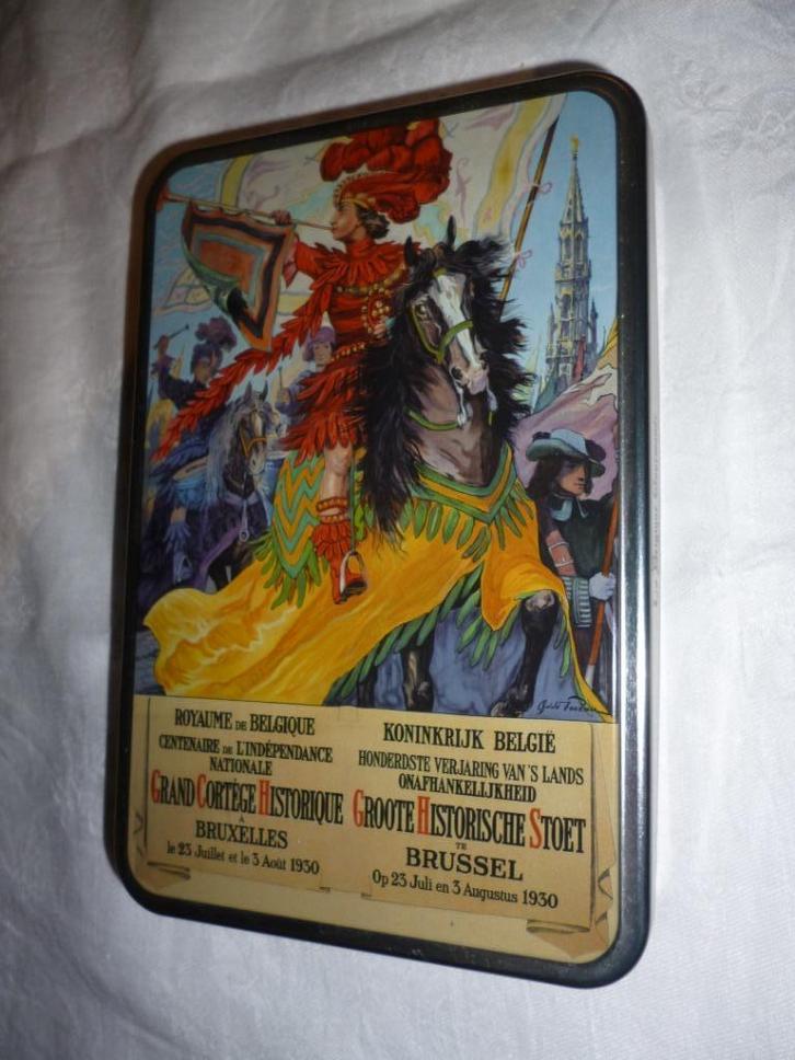 Boîte métallique boîte en fer La Belgique Gourmande, Collections, Boîte en métal, Enlèvement ou Envoi