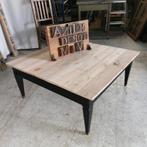 Plateau de table basse noir antique Cool en bois 94 x 90 H41, Enlèvement