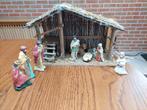Oude Kerststal met losse beeldjes, Ophalen, Zo goed als nieuw