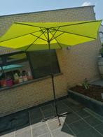 Parasol groen 3meter als nieuw met inklapbare voet Geen terr, Tuin en Terras, Ophalen, Gebruikt