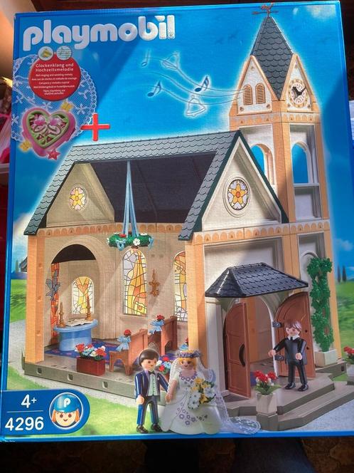 Eglise + mariés - 4296 + 4298, Kinderen en Baby's, Speelgoed | Playmobil, Zo goed als nieuw, Complete set, Ophalen