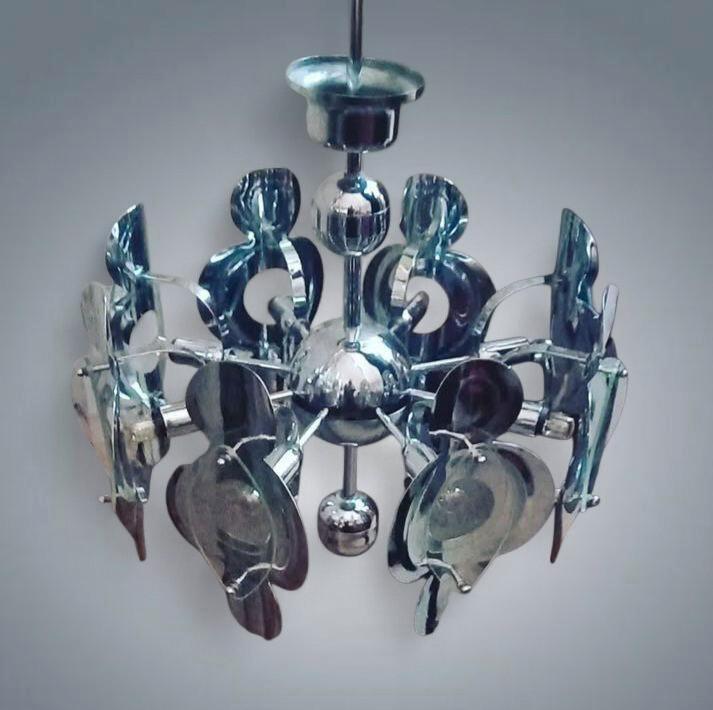 Vintage Oscar Torlasco kroonluchter uit de jaren 60 uit het, Antiek en Kunst, Antiek | Verlichting, Ophalen