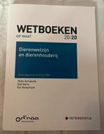 Wetboek Dierenwelzijn en dierenhouderij 2020, Boeken, Studieboeken en Cursussen, Ophalen of Verzenden, Nieuw, Hogeschool, Stef Aerts
