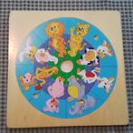 Houten puzzel cirkel dieren, Kinderen en Baby's, Speelgoed | Houten speelgoed, Ophalen of Verzenden, Gebruikt