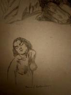 Fernand Hertenberger. Mythologie.  2 lithographies ., Enlèvement ou Envoi