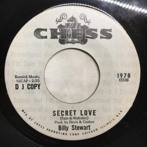 Billy Stewart ‎– Secret Love " popcorn ' 7 "Promo, Cd's en Dvd's, Vinyl Singles, Zo goed als nieuw, Single, R&B en Soul, 7 inch