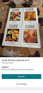 Lot de 10 livres de cuisine de A à Z, Livres, Livres de cuisine, Enlèvement ou Envoi, Tapas, Snacks et Dim Sum, Utilisé, Cuisine saine