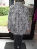grijze echte pelsen mantel, Kleding | Dames, Ophalen, Zo goed als nieuw, Maat 38/40 (M)