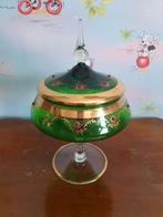 Antieke boheemse kristallen vaas jaren 1960, Antiek en Kunst, Ophalen of Verzenden