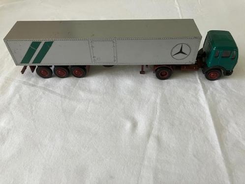 MERCEDES NG 1922 + container+oplegger 1:50 NZG modelnr. 187, Hobby en Vrije tijd, Modelauto's | 1:50, Gebruikt, Bus of Vrachtwagen