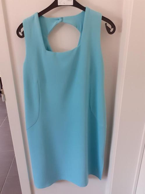 Turkoise recht kleed Maat: 42 ? étiket = weg     Prijs: € 4, Kleding | Dames, Jurken, Zo goed als nieuw, Maat 42/44 (L), Blauw