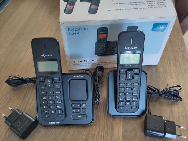 Belgacom Twist 160 duo, Telecommunicatie, Vaste telefoons | Handsets en Draadloos, Zo goed als nieuw, 2 handsets, Ophalen