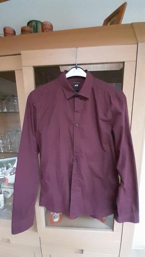 Bordeau Jongens- / Herenhemd (maat Medium), Kleding | Heren, Overhemden, Gedragen, Halswijdte 39/40 (M), Overige kleuren, Ophalen of Verzenden