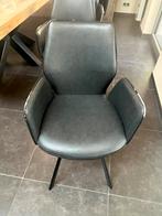 zwarte kunstlederen eetkamerstoelen, Huis en Inrichting, Stoelen, Ophalen, Gebruikt, Zwart, Vijf, Zes of meer stoelen