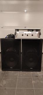 Professionale Speakers + versterker, Audio, Tv en Foto, Luidsprekerboxen, Ophalen, Zo goed als nieuw