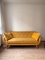 Scandinavische okergele bank - zitvlak 150X50cm, Ophalen, Gebruikt, Minder dan 75 cm, 150 tot 200 cm