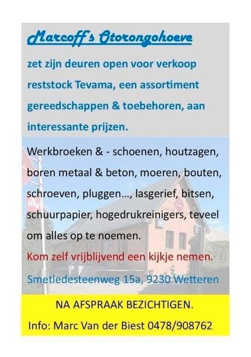 Totale uitverkoop  winkel gereedschappen, Doe-het-zelf en Bouw, Overige Doe-Het-Zelf en Bouw, Ophalen