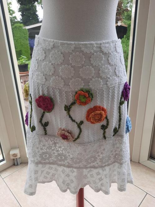 Toffe rok SAVAGE & CULTURE - L -44, Kleding | Dames, Rokken, Zo goed als nieuw, Maat 42/44 (L), Wit, Boven de knie, Ophalen of Verzenden