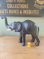 Grote zwarte leren olifant, Ophalen of Verzenden