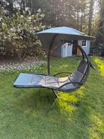 URGENT : Chaise longue suspendue avec pare-soleil intégré, Tuin en Terras, Ligbedden, Ophalen, Gebruikt, Metaal