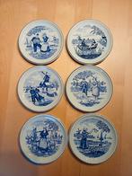 Lot de 6 assiettes Boch Belgium, Delft, Antiquités & Art, Enlèvement ou Envoi