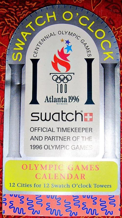 Heptaptyque - Swatch Olympic Games Calendar Atlanta - 1996, Collections, Collections Autre, Comme neuf, Enlèvement ou Envoi