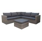 Loungeset Malaga compact - grijs - 5-delig, Tuin en Terras, Ophalen, Gebruikt, 6 zitplaatsen, Loungeset