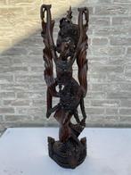 vintage balinees houtsnijwerk - legong danseres - 74,5 cm, Antiek en Kunst, Ophalen of Verzenden