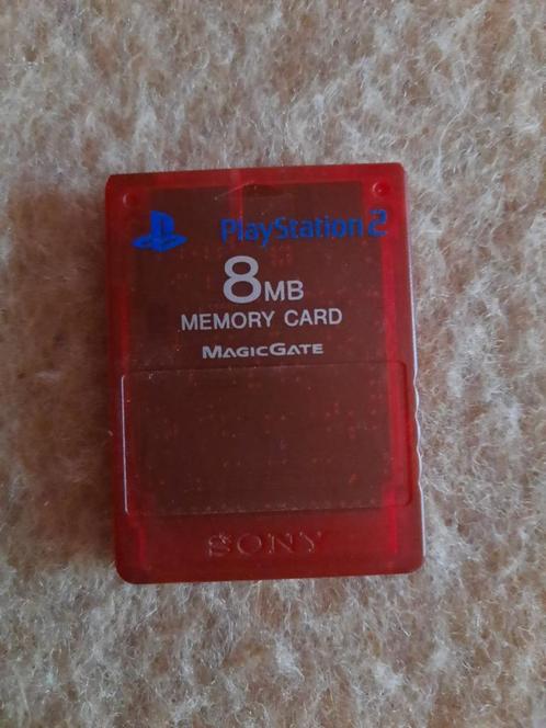 Sony PS2 Memorycard – Rood (1stuk), Games en Spelcomputers, Spelcomputers | Sony Consoles | Accessoires, Zo goed als nieuw, PlayStation 2