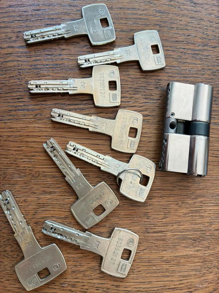 Cilinderslot, 7 sleutels, SKG 3*, volledig nieuw, Doe-het-zelf en Bouw, Hang- en Sluitwerk, Nieuw, Slot, Ophalen