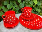 4-delige vintage set polkadot Waechtersbach W-Germany, Antiek en Kunst, Antiek | Servies compleet, Ophalen