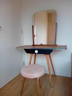 Vintage kaptafel met krukje, Huis en Inrichting, Ophalen, Gebruikt
