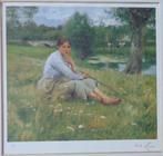 EMILE CLAUS / BOERENMEISJE / KLEUROFFSET / 66x68cm / PASSE, Ophalen of Verzenden