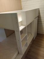 Stapelbed met ingebouwde kast, Ophalen, 160 tot 180 cm, Tweepersoons, Overige maten